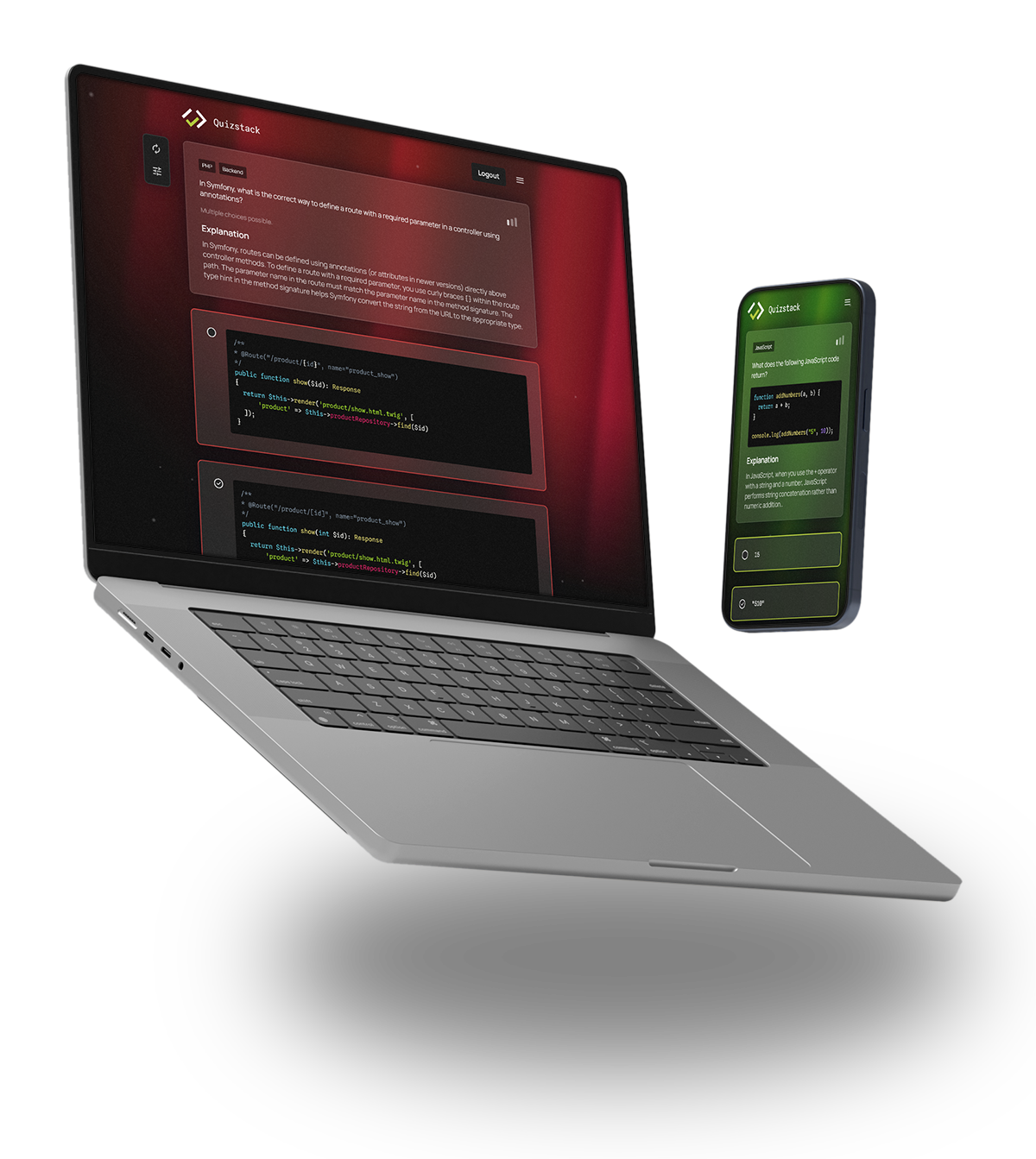 Quizstack mockup